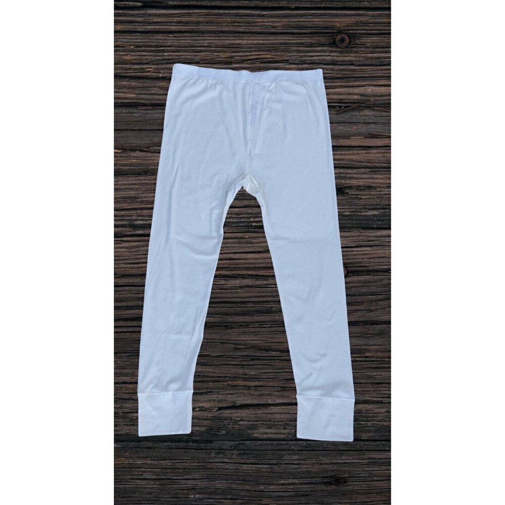SKIMS Logo Cotton Thermal Pointelle Leggings Cream 4X Plus Size - Picture 9 of 11